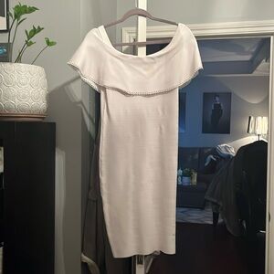 White Marciano Off the Shoulder Dress